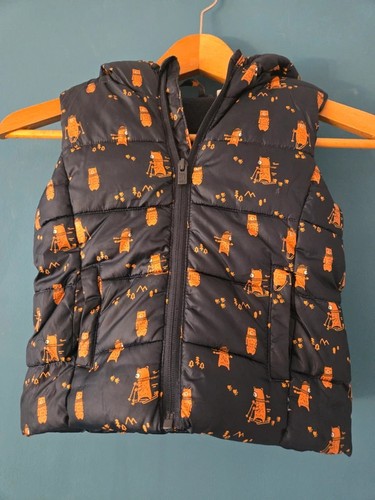 Gilet imbottito stampa orso